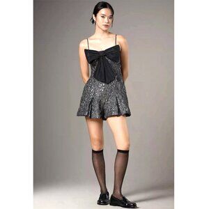 Brand New Maeve Bow-Front Jacquard Romper